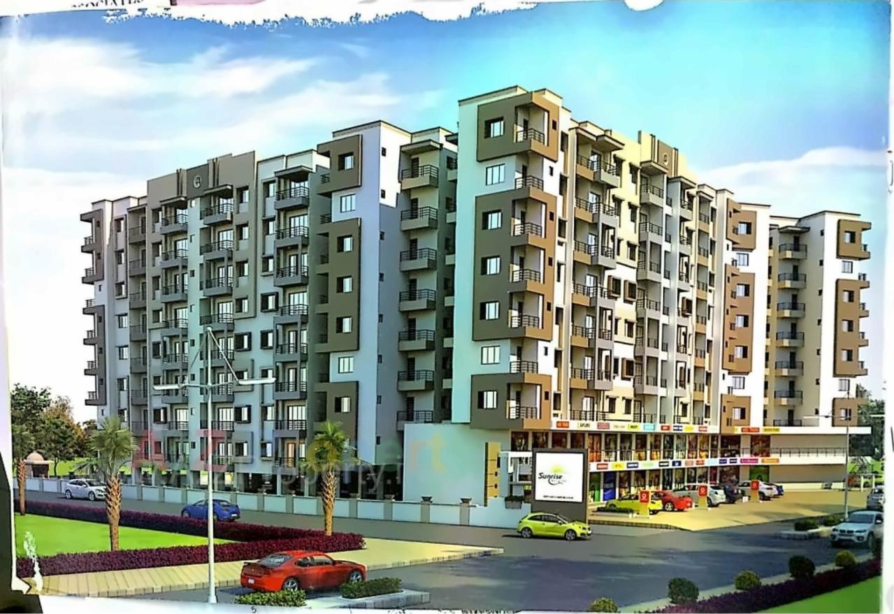 3D Elevation of real estate project Sunrise Heights located at Mograwadi, Valsad, Gujarat