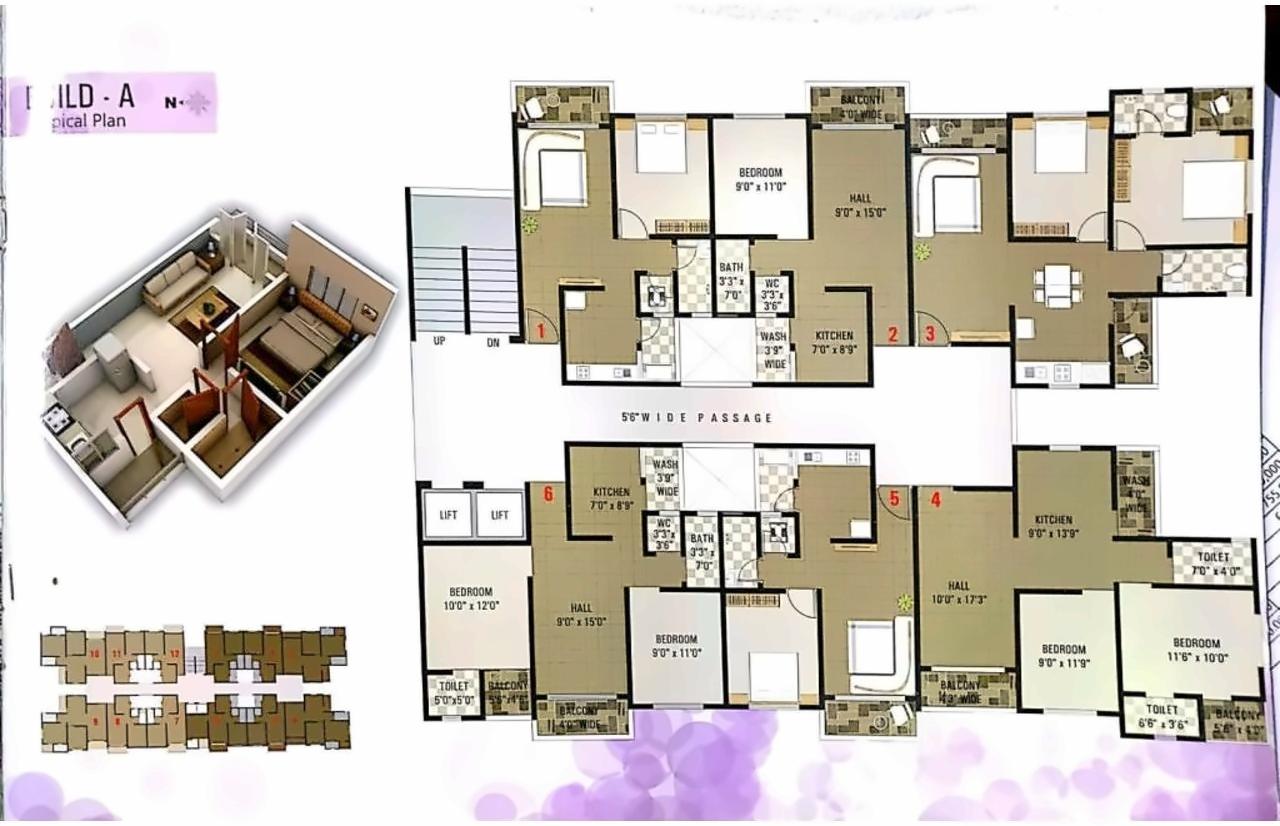 Layout of real estate project Sunrise Heights located at Mograwadi, Valsad, Gujarat