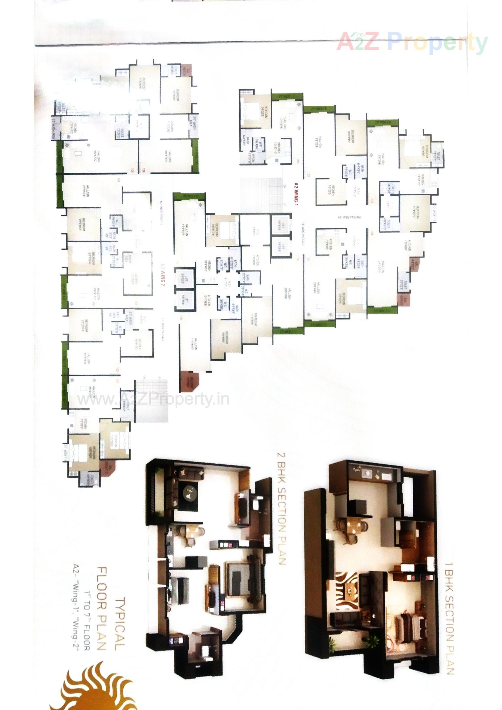 Layout of real estate project Sunrise Hills located at Chala, Valsad, Gujarat