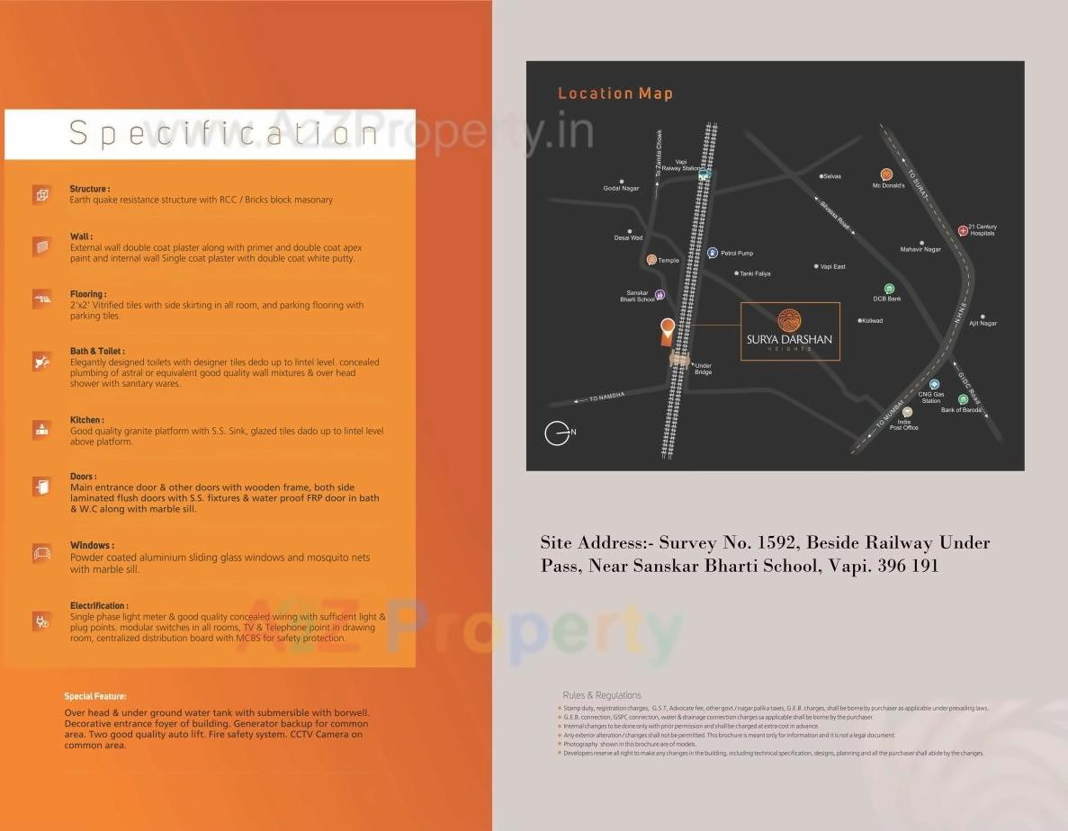  of real estate project Surya Darshan Heights located at Vapi, Valsad, Gujarat