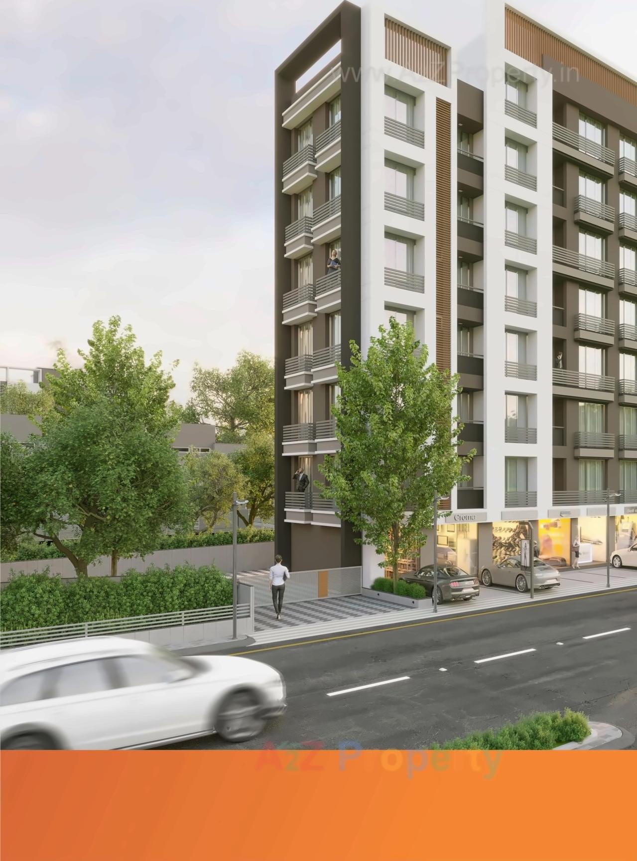 3D Elevation of real estate project Surya Darshan Heights located at Vapi, Valsad, Gujarat