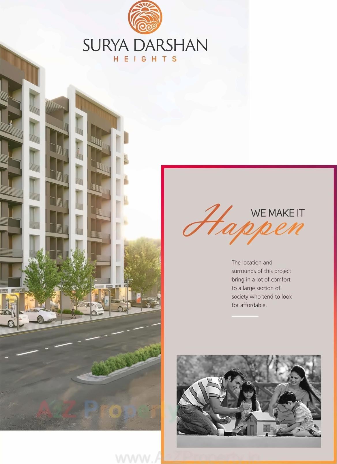 3D Elevation of real estate project Surya Darshan Heights located at Vapi, Valsad, Gujarat