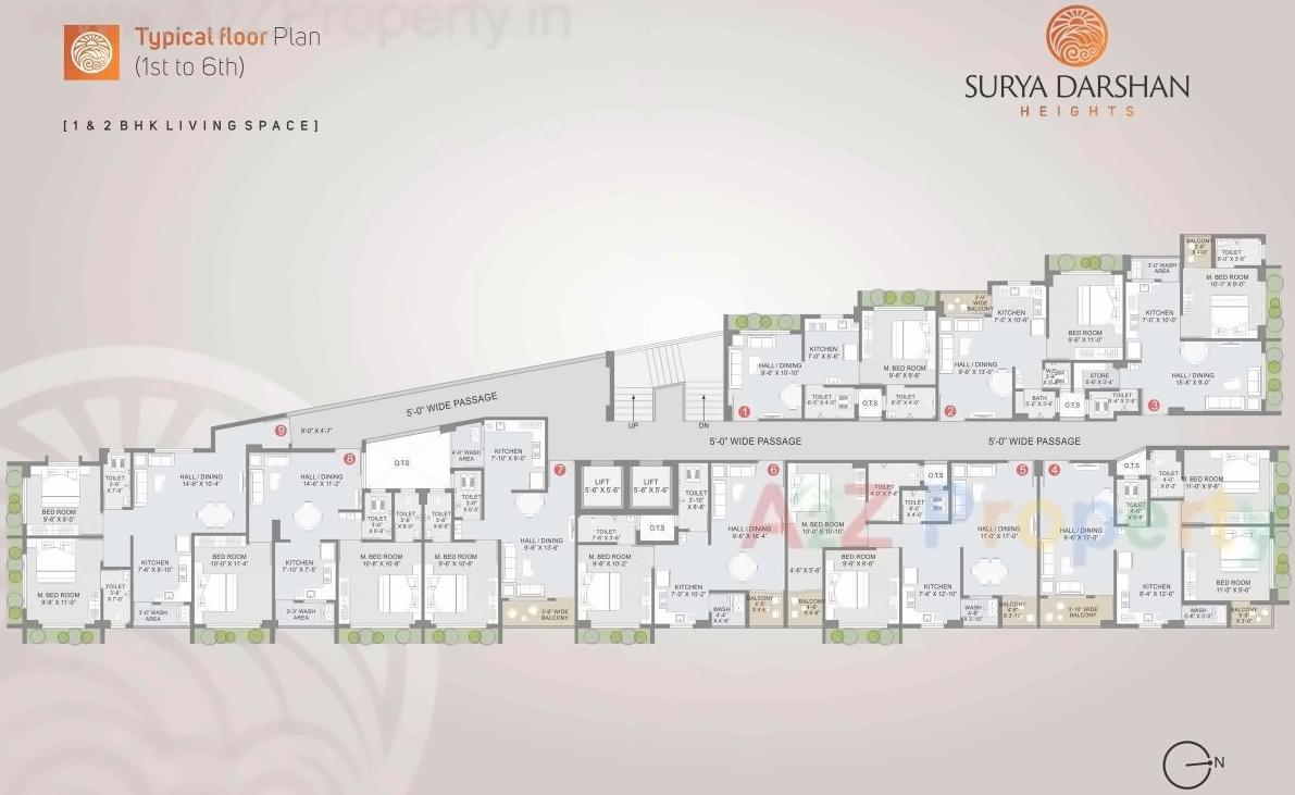 Layout of real estate project Surya Darshan Heights located at Vapi, Valsad, Gujarat