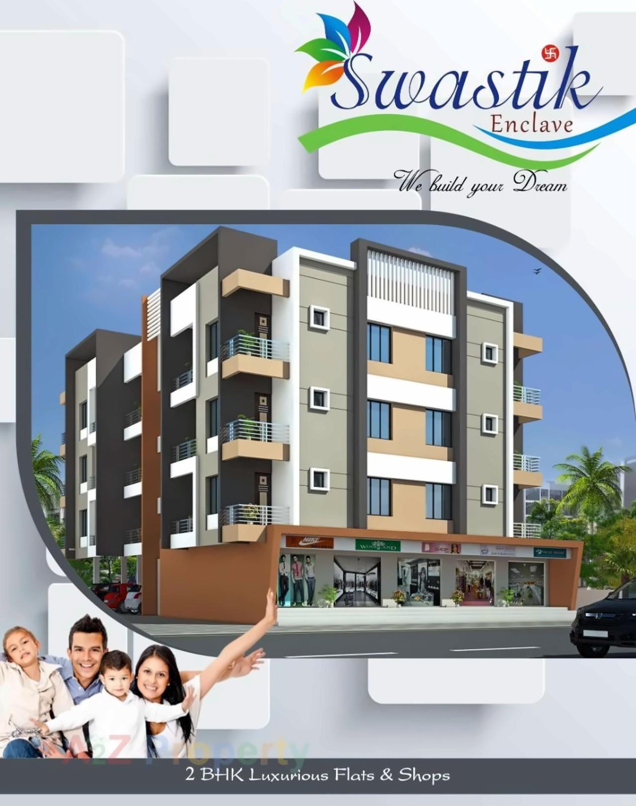 3D Elevation of real estate project Swastik Enclave located at Pardi, Valsad, Gujarat