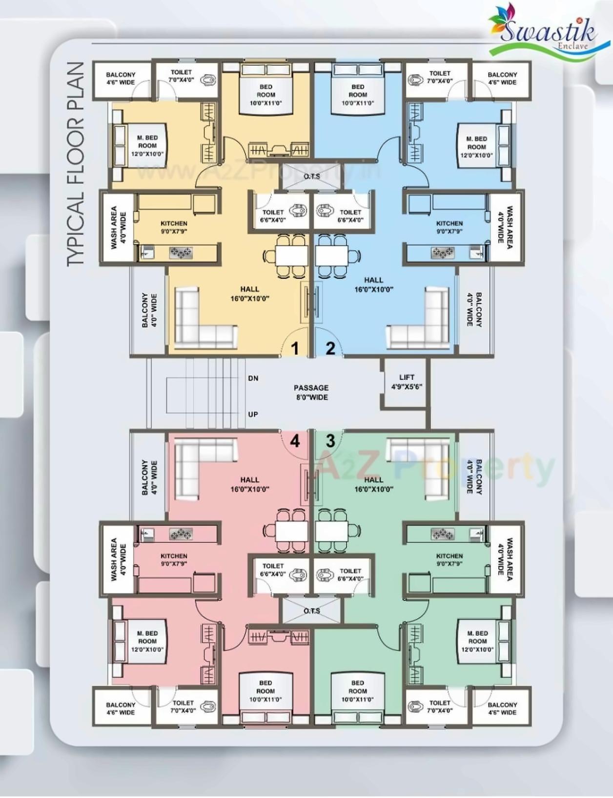 Layout of real estate project Swastik Enclave located at Pardi, Valsad, Gujarat