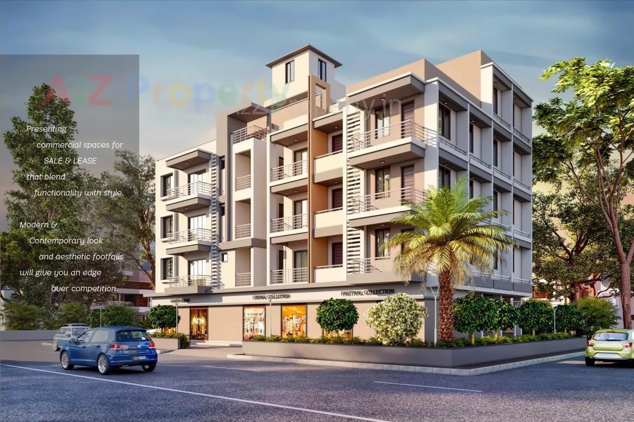 3D Elevation of real estate project Swastik Residency located at Dungra, Valsad, Gujarat