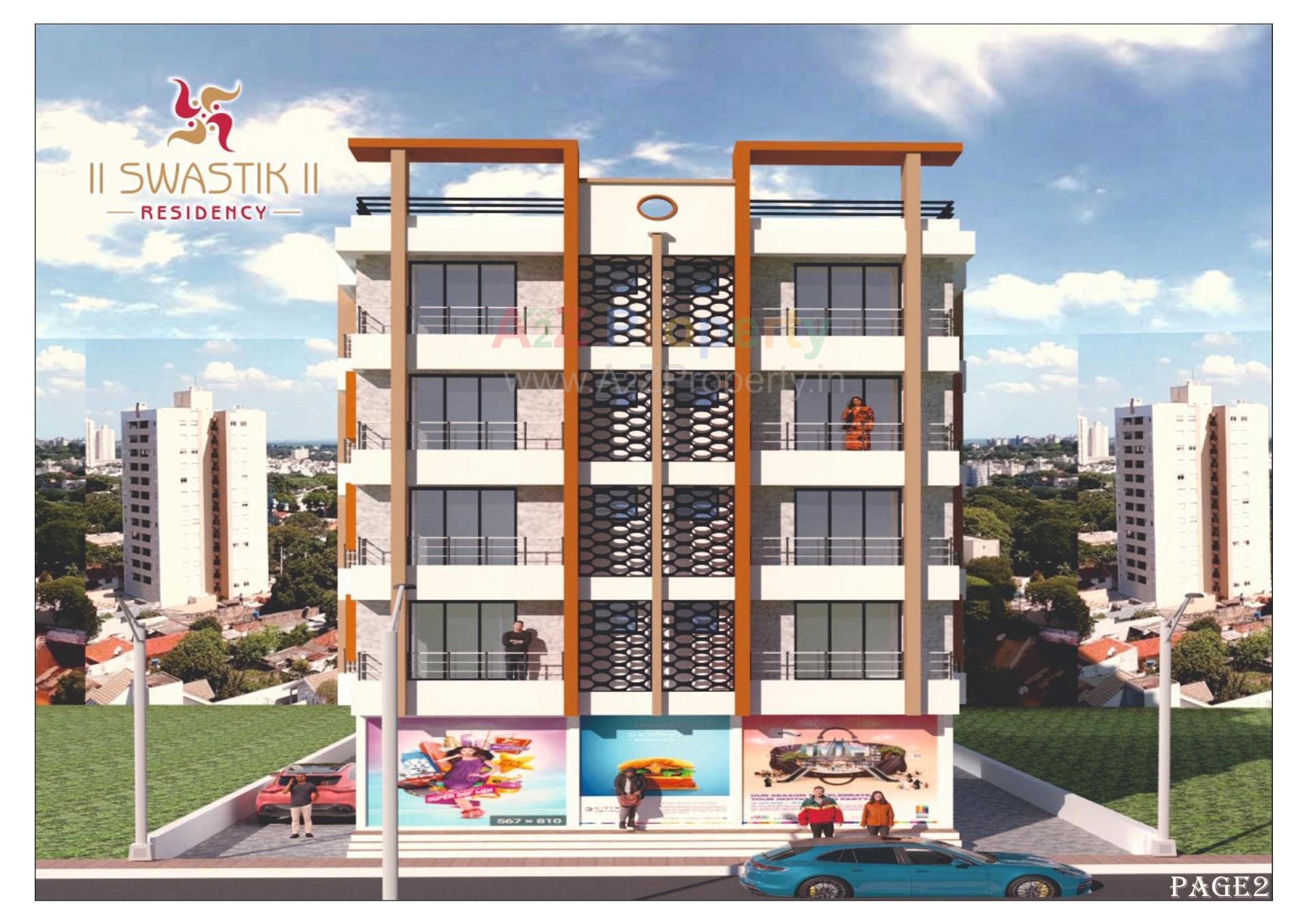 3D Elevation of real estate project Swastik Residency located at Umargam, Valsad, Gujarat