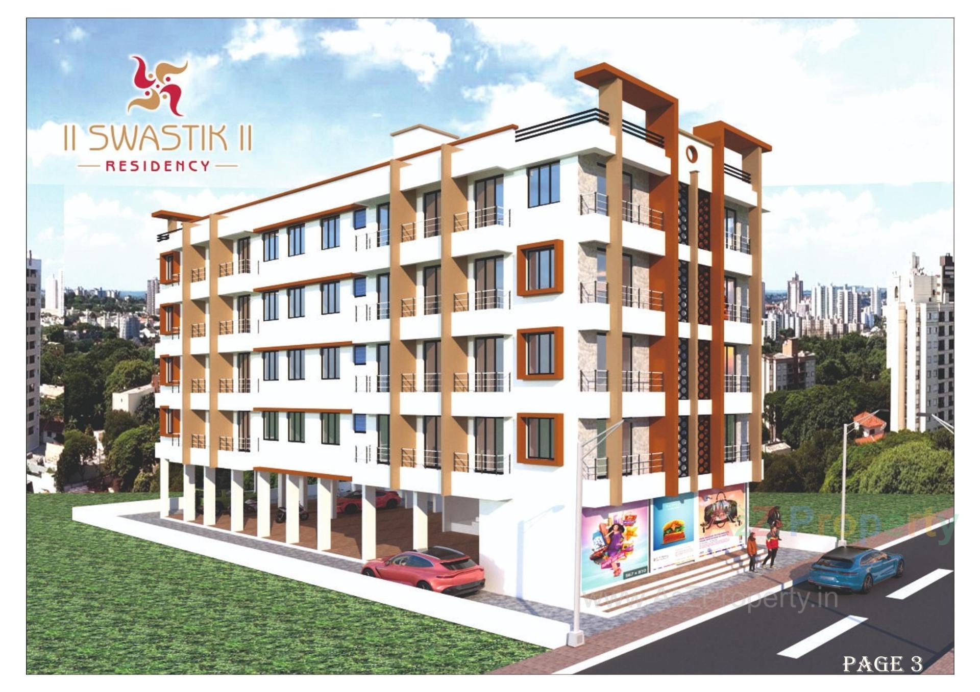 3D Elevation of real estate project Swastik Residency located at Umargam, Valsad, Gujarat