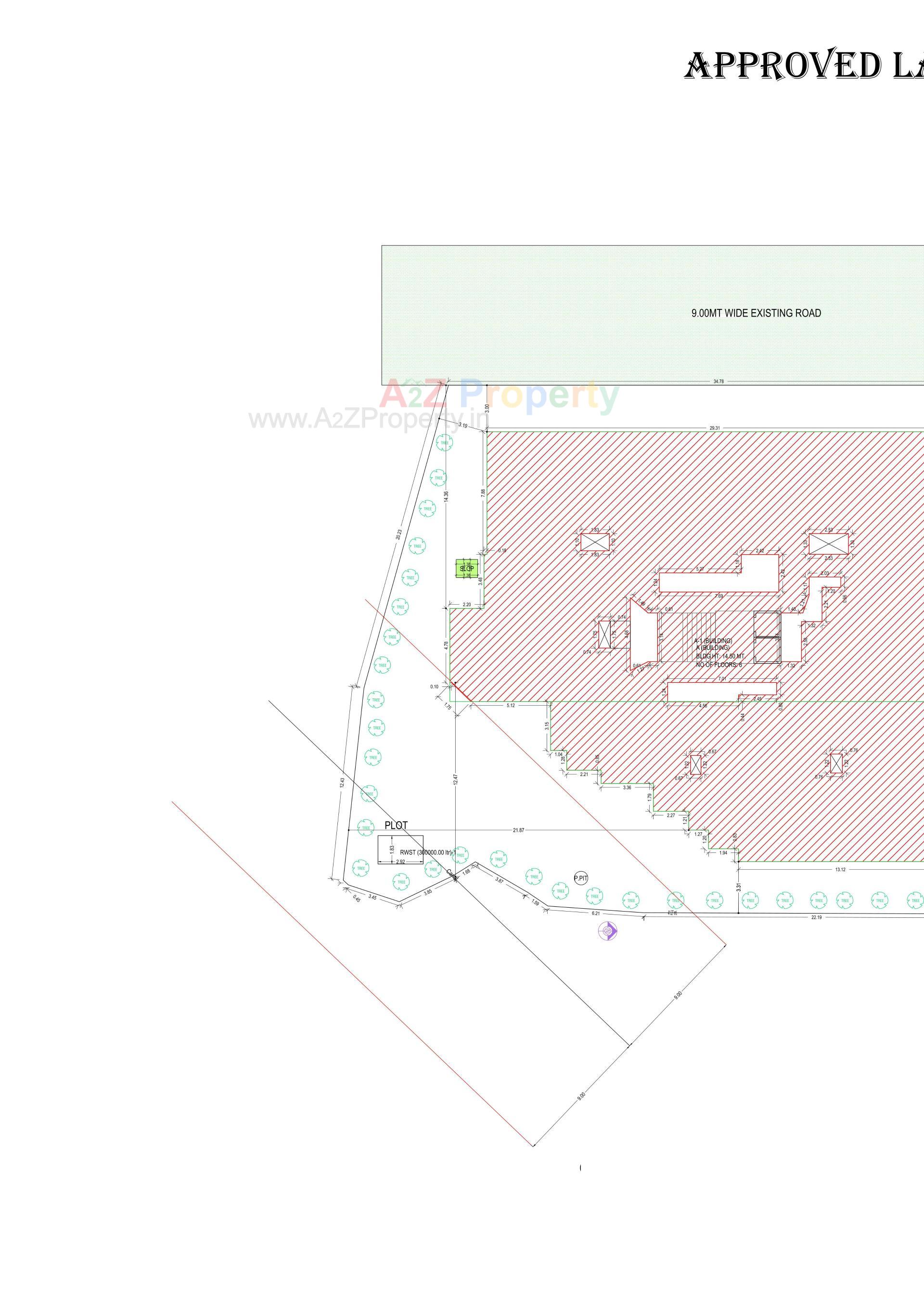 Layout of real estate project Takshashila located at Dungra, Valsad, Gujarat