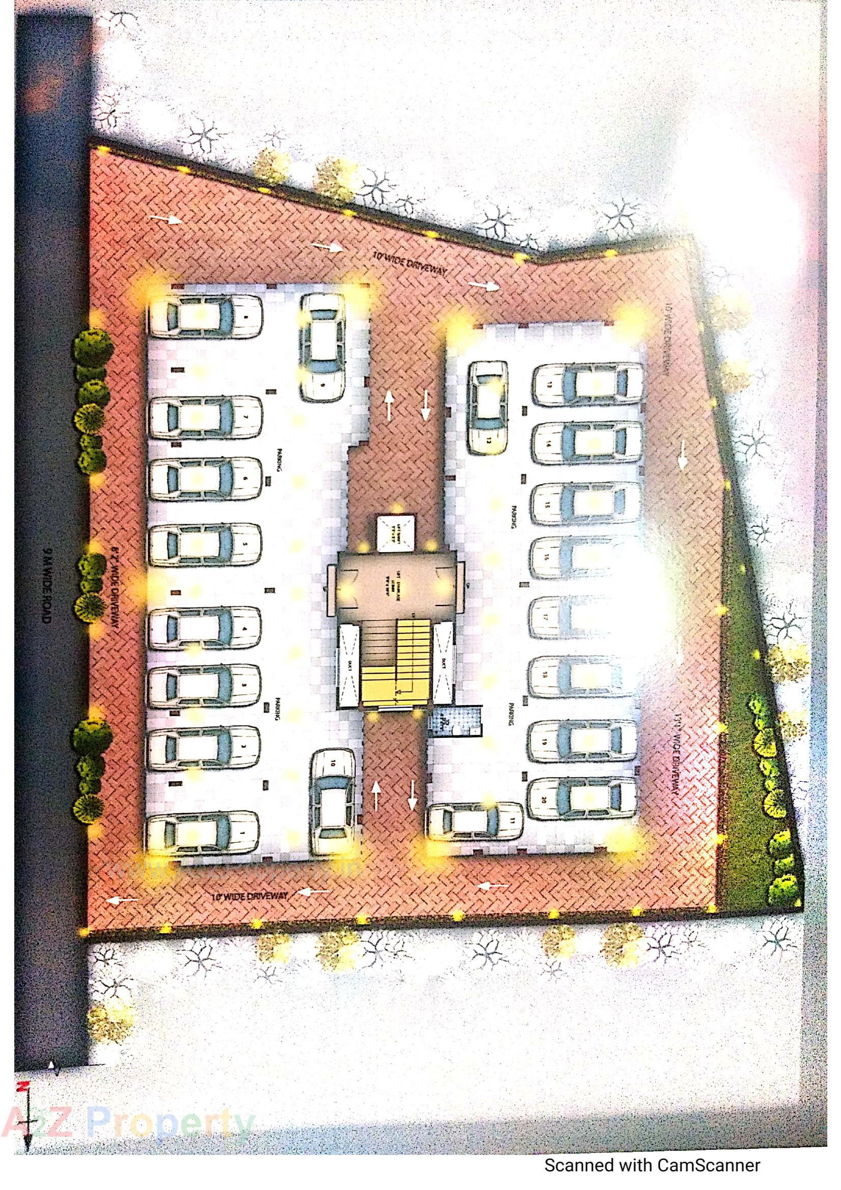 Layout of real estate project Takshashila located at Dungara, Valsad, Gujarat