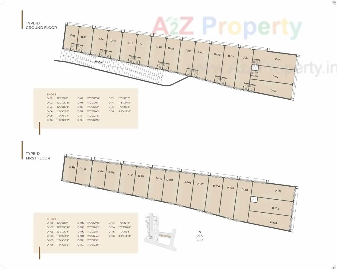 Layout of real estate project The Central Home   Retails located at Vapi, Valsad, Gujarat