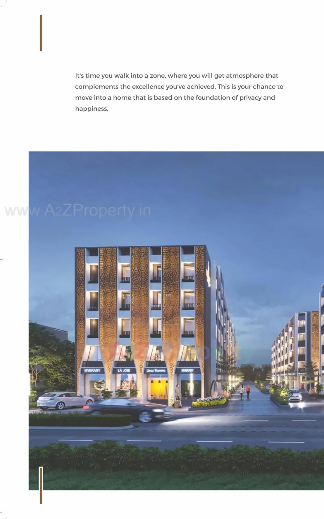 3D Elevation of real estate project The Central Home   Retails located at Vapi, Valsad, Gujarat