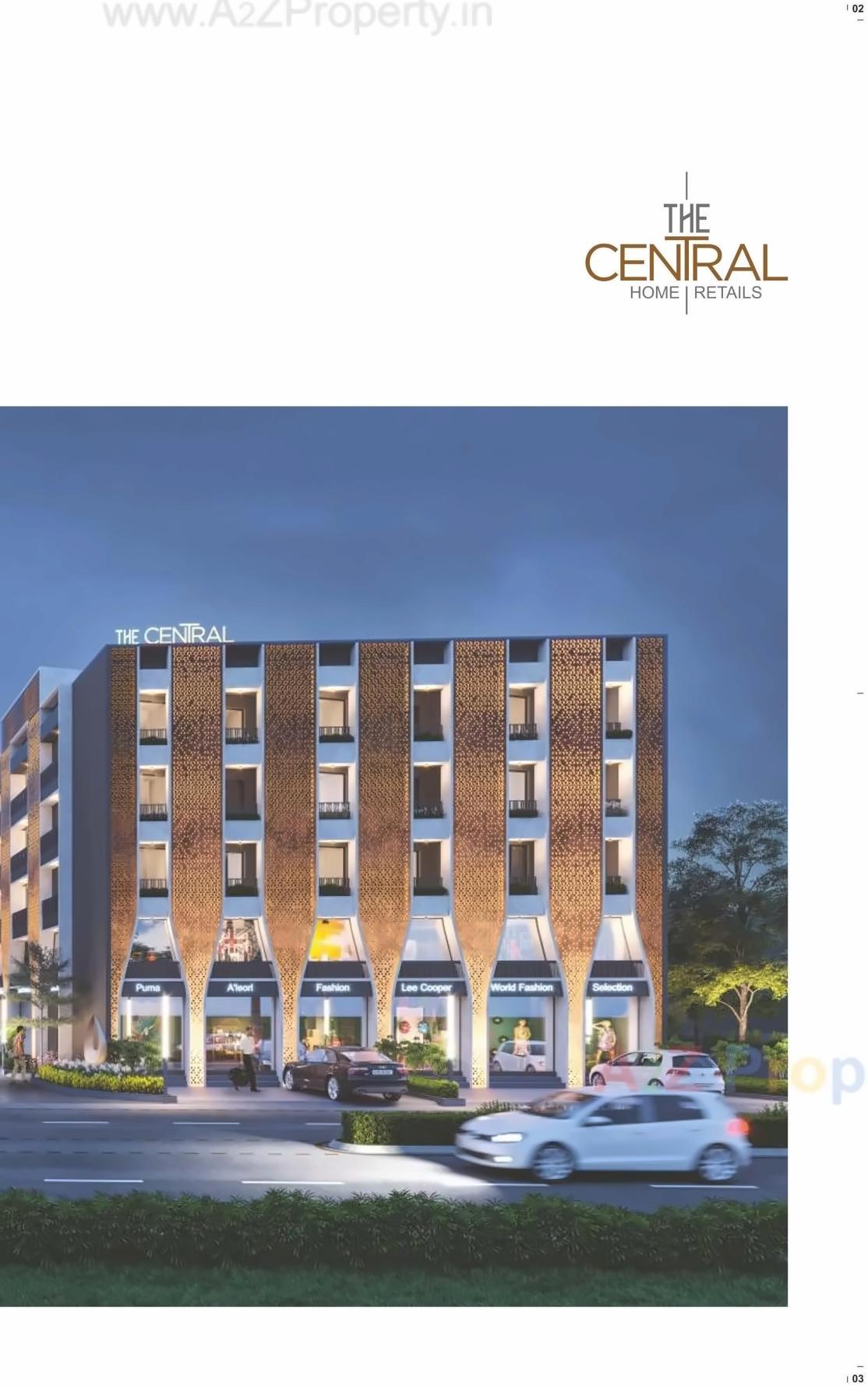 3D Elevation of real estate project The Central Home   Retails located at Vapi, Valsad, Gujarat