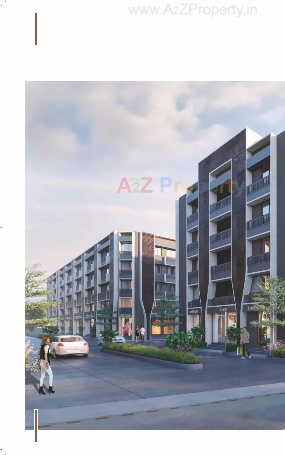 3D Elevation of real estate project The Central Home   Retails located at Vapi, Valsad, Gujarat