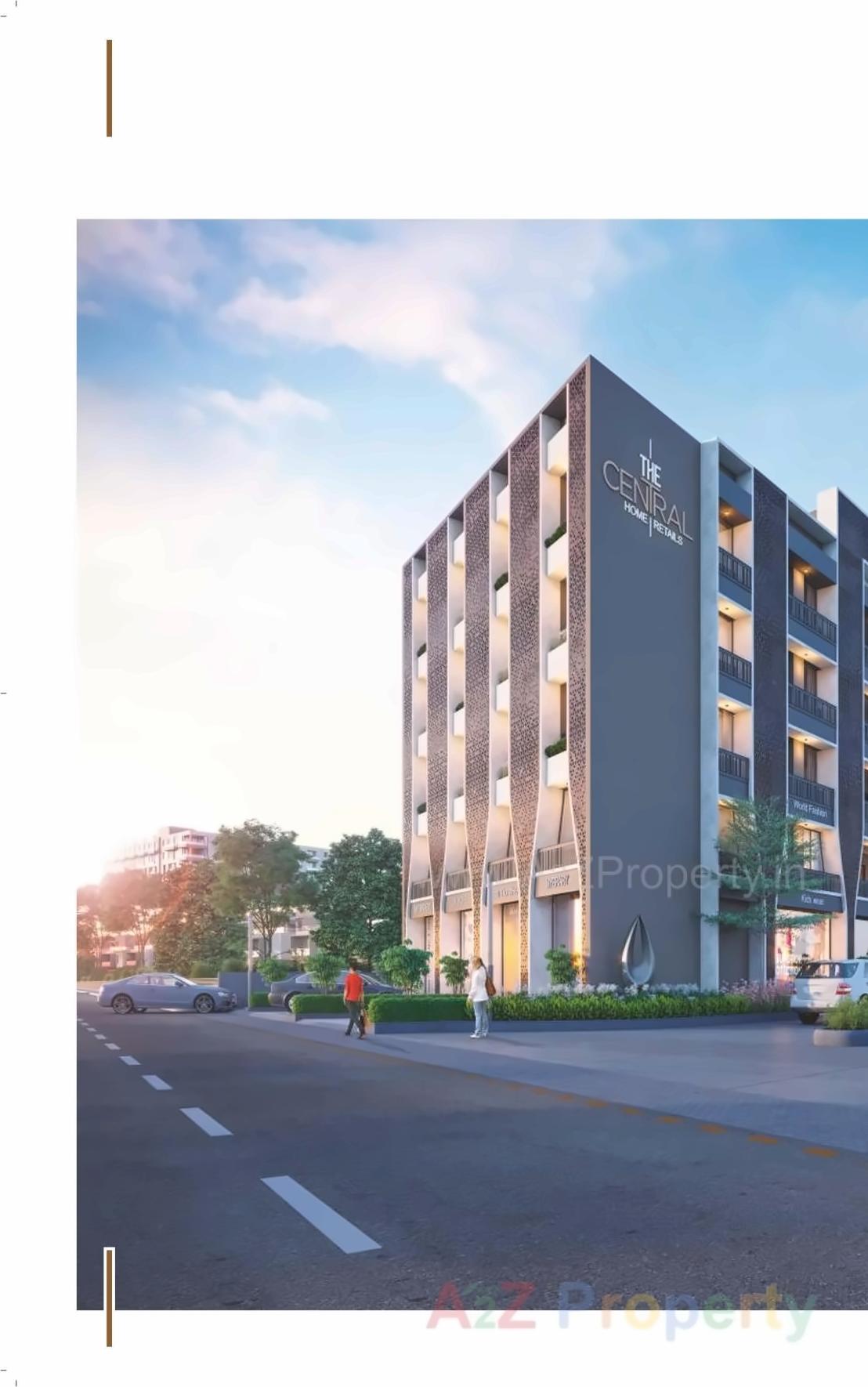 3D Elevation of real estate project The Central Home   Retails located at Vapi, Valsad, Gujarat