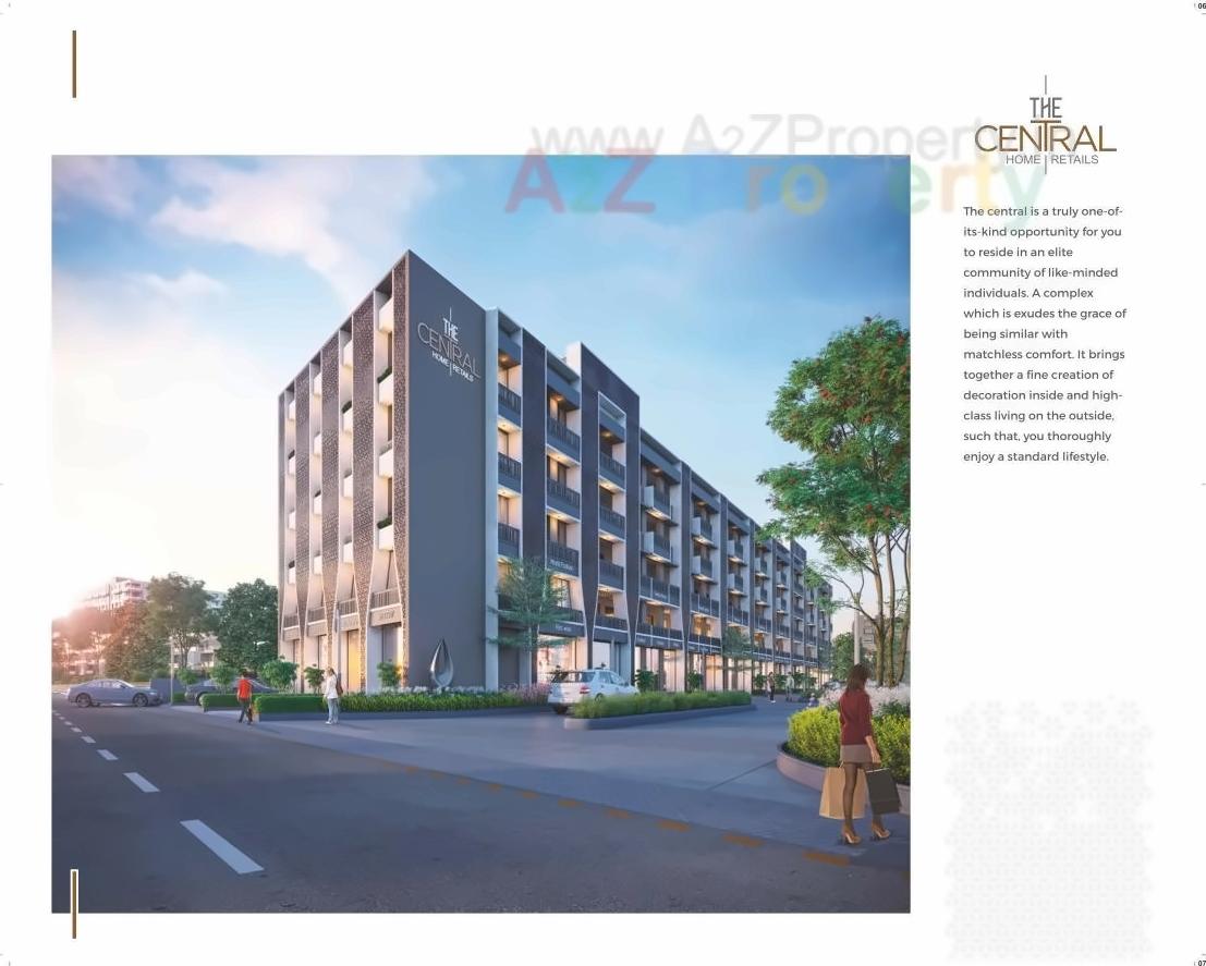 3D Elevation of real estate project The Central Home   Retails located at Vapi, Valsad, Gujarat