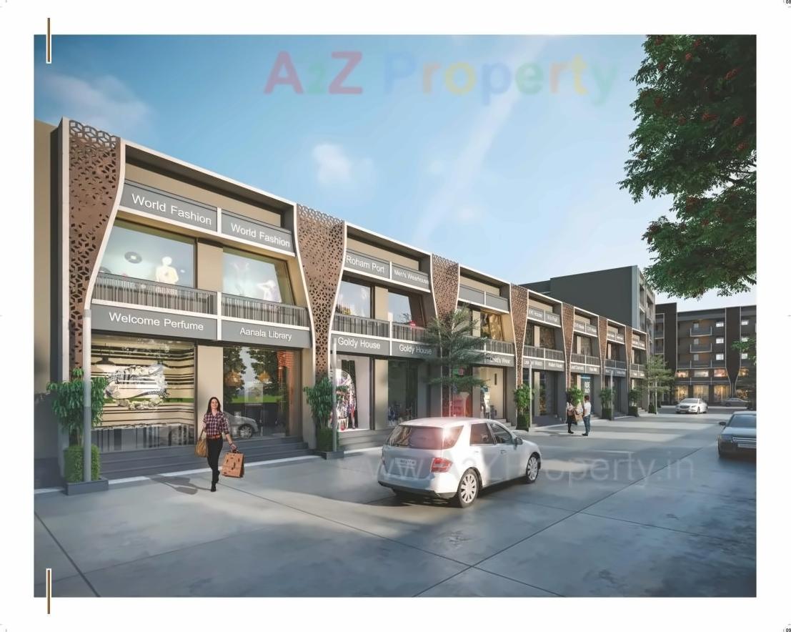 3D Elevation of real estate project The Central Home   Retails located at Vapi, Valsad, Gujarat