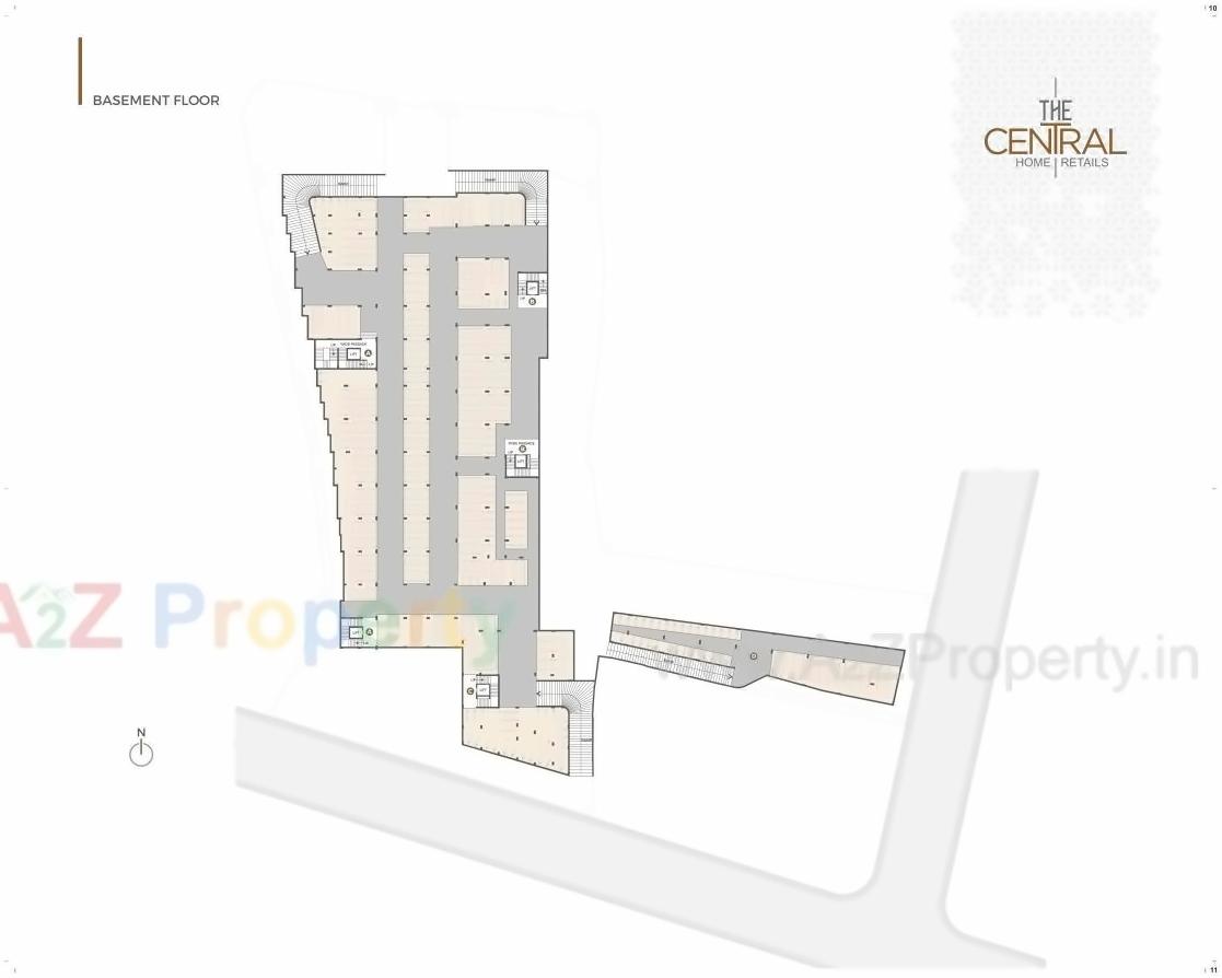 Layout of real estate project The Central Home   Retails located at Vapi, Valsad, Gujarat