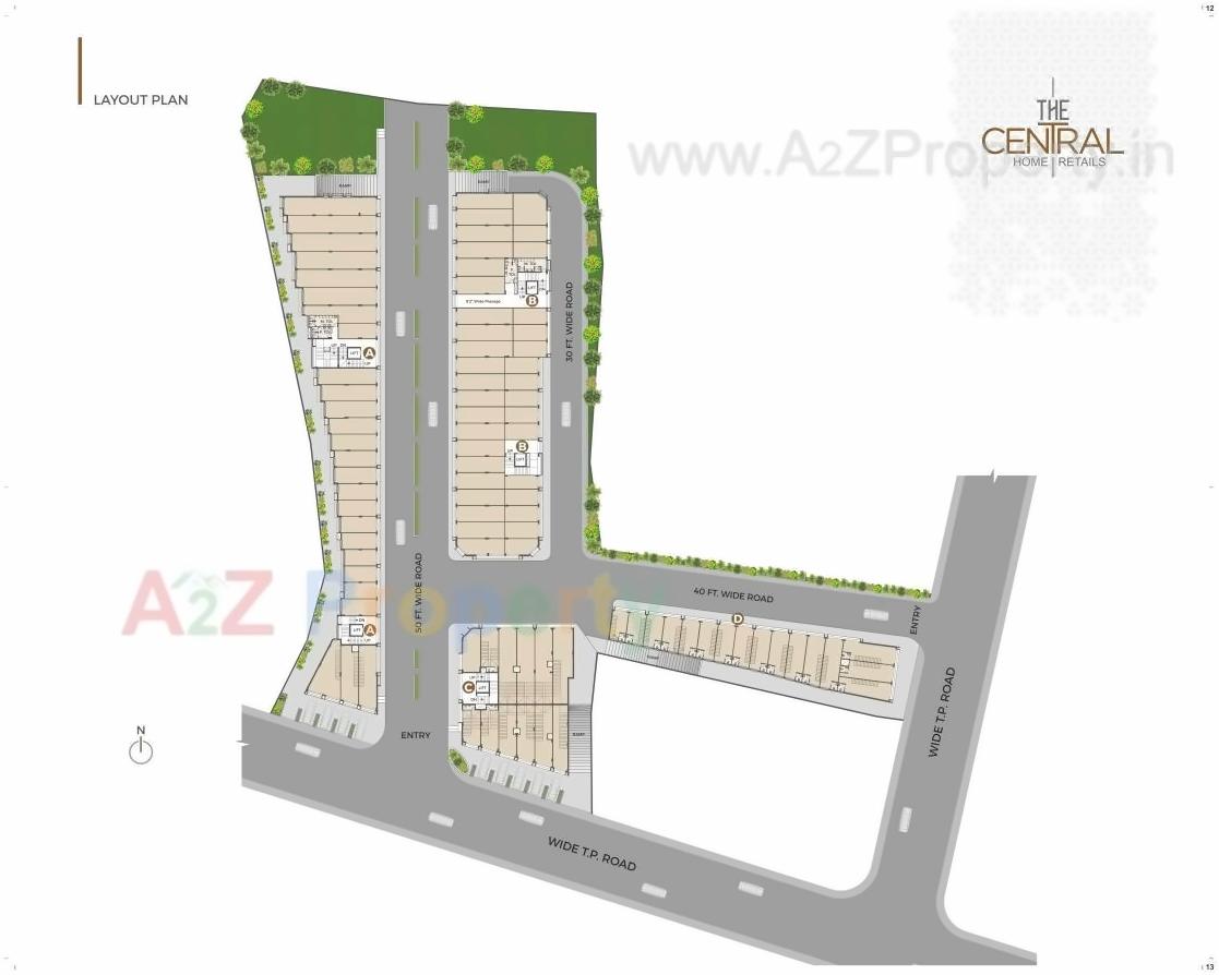 Layout of real estate project The Central Home   Retails located at Vapi, Valsad, Gujarat