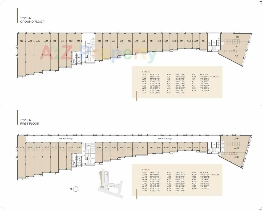 Layout of real estate project The Central Home   Retails located at Vapi, Valsad, Gujarat