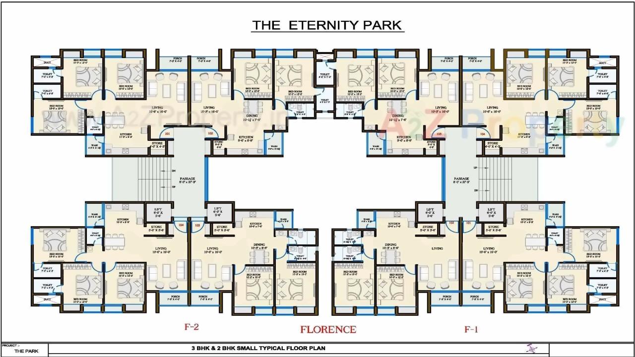 Layout of real estate project The Eternity Park located at Chala, Valsad, Gujarat