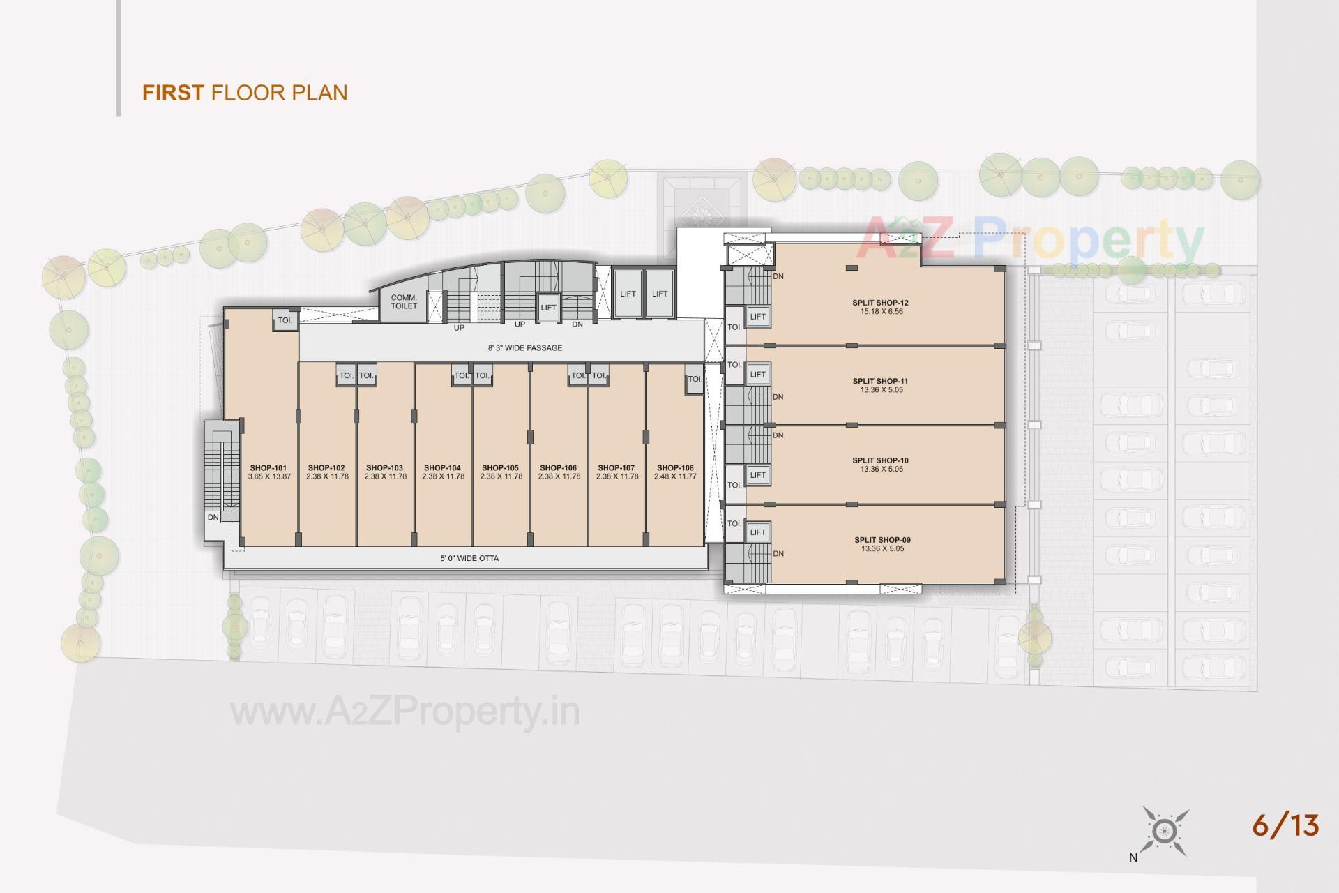 Layout of real estate project The Gateway located at Chala, Valsad, Gujarat