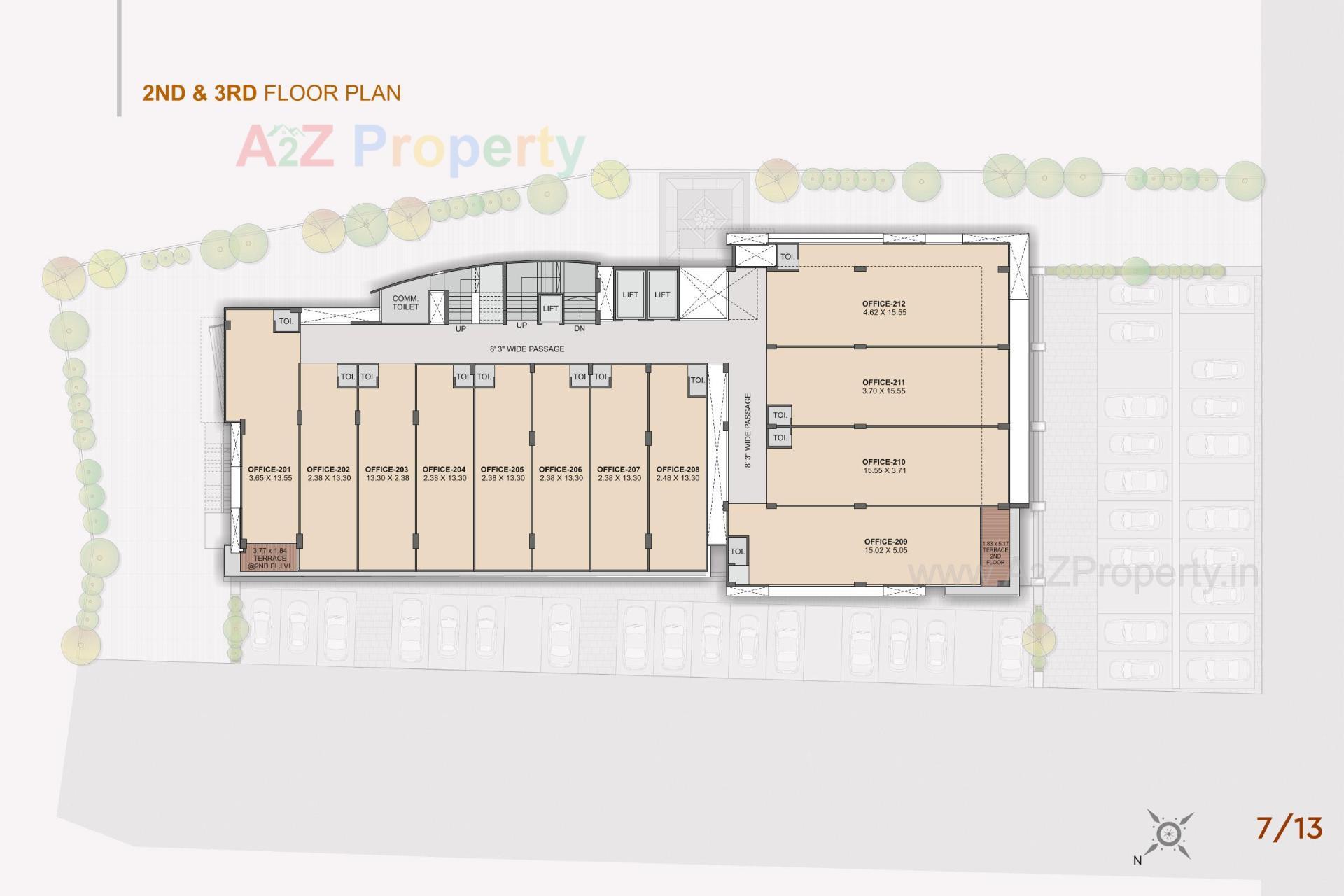 Layout of real estate project The Gateway located at Chala, Valsad, Gujarat