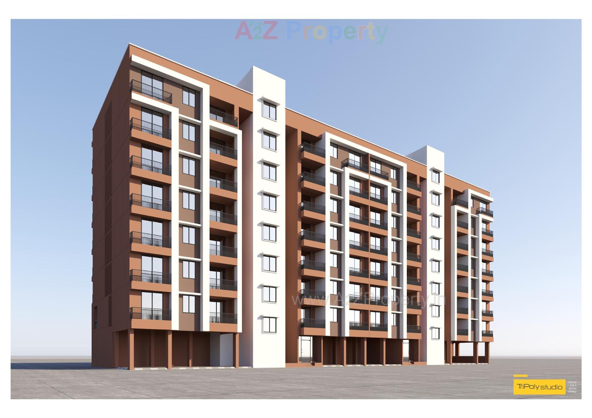 3D Elevation of real estate project The Iconic located at Chala, Valsad, Gujarat