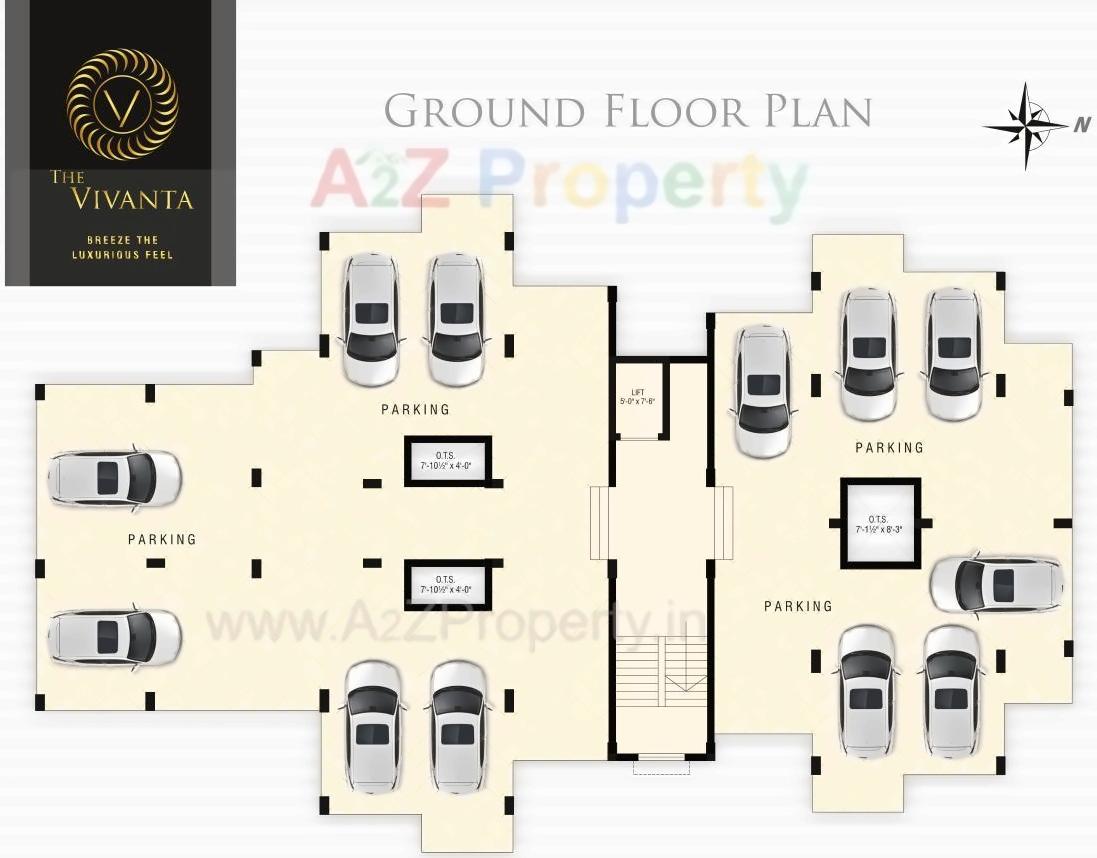Layout of real estate project The Vivanta located at Chala, Valsad, Gujarat