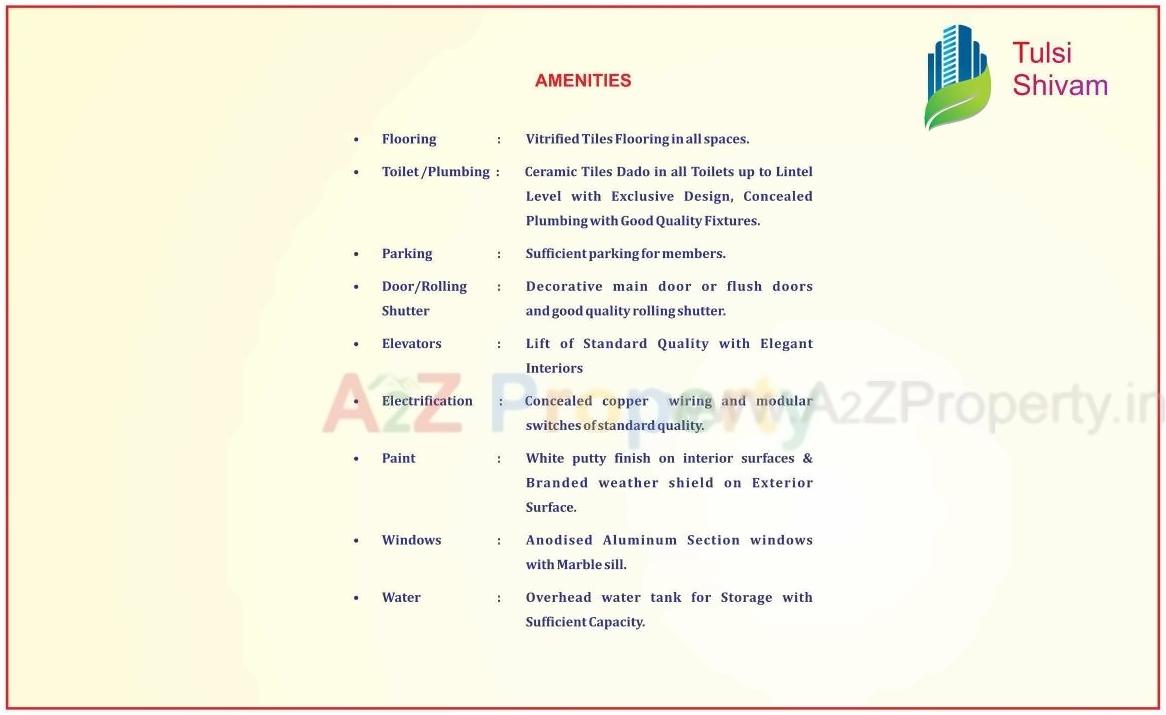  of real estate project Tulsi Shivam located at Vapi, Valsad, Gujarat