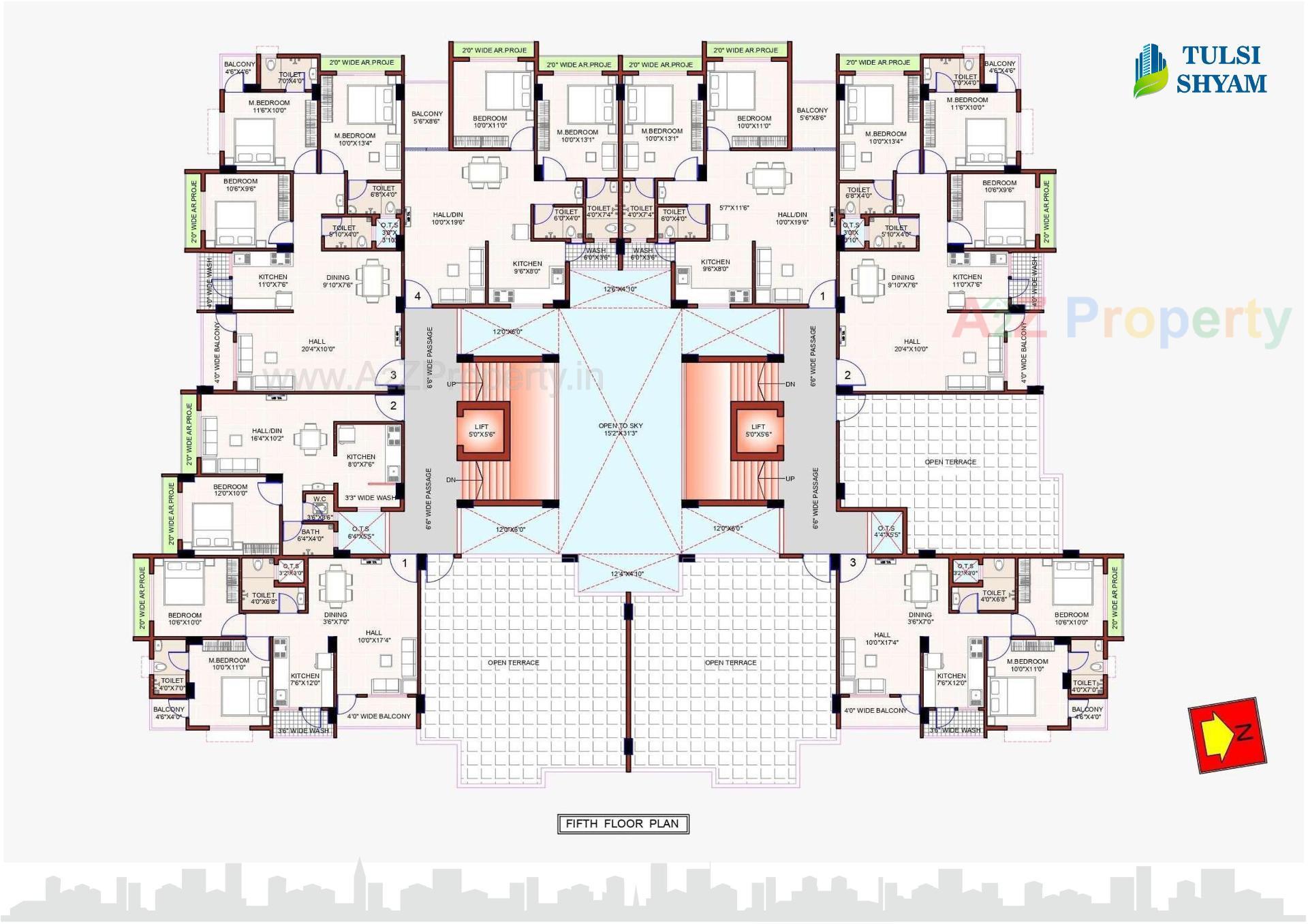 Layout of real estate project Tulsi Shyam located at Vapi, Valsad, Gujarat