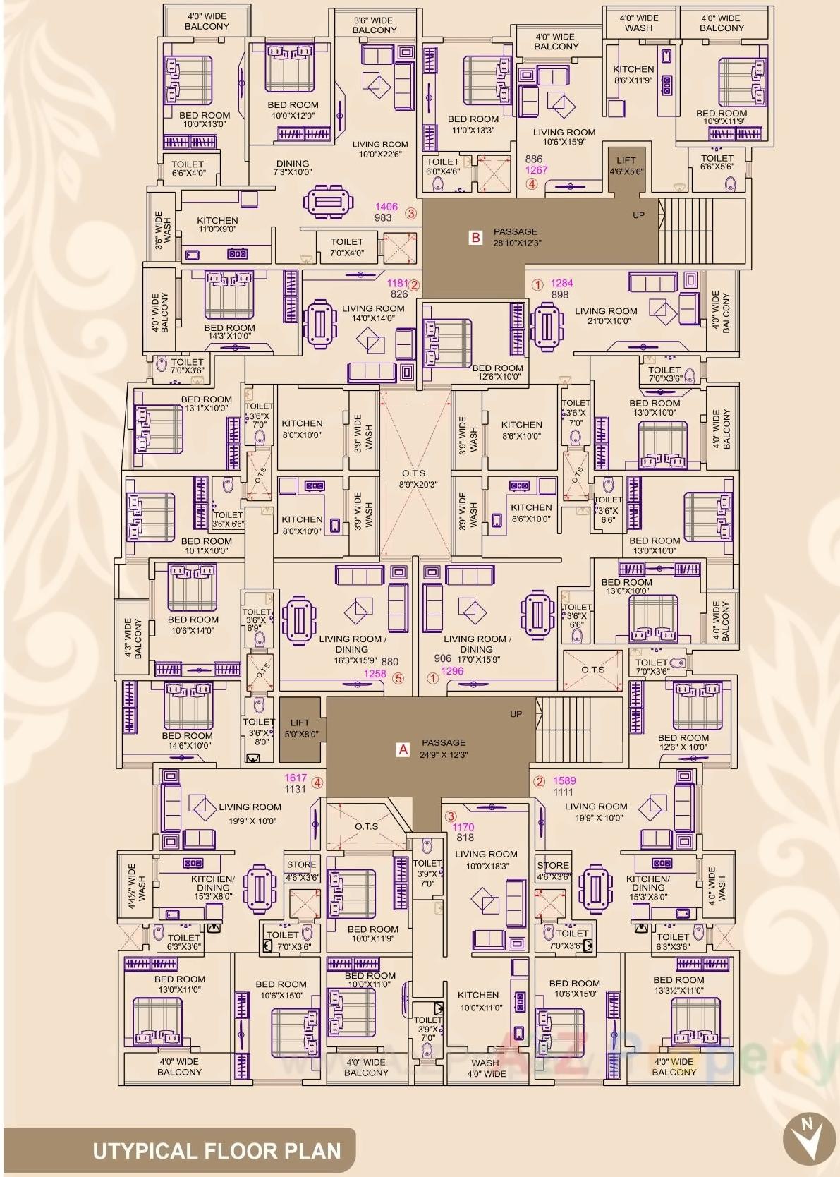 Layout of real estate project Vaikunth Residency located at Valsad, Valsad, Gujarat