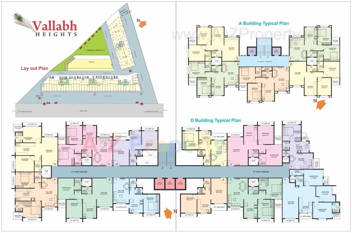 Layout of real estate project Vallabh Heights located at Umargam, Valsad, Gujarat