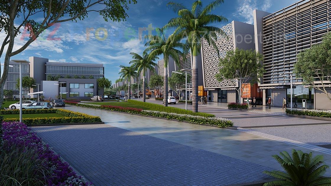 3D Elevation of real estate project Vibrant Business Park located at Vapi, Valsad, Gujarat