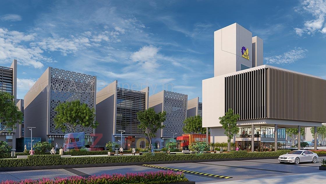 3D Elevation of real estate project Vibrant Business Park located at Vapi, Valsad, Gujarat