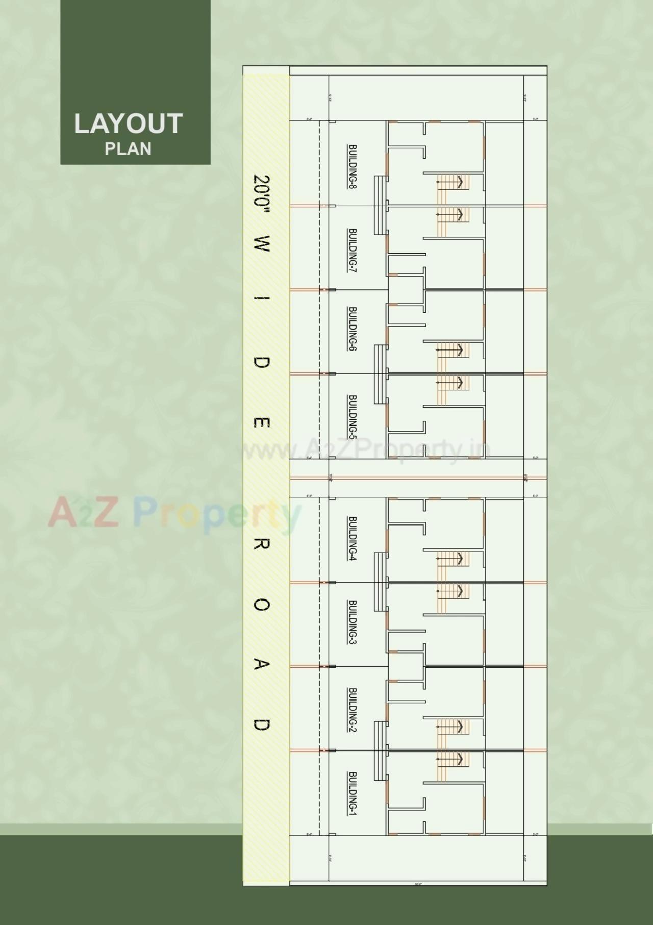 Layout of real estate project Vraj Bunglows located at Pardi, Valsad, Gujarat