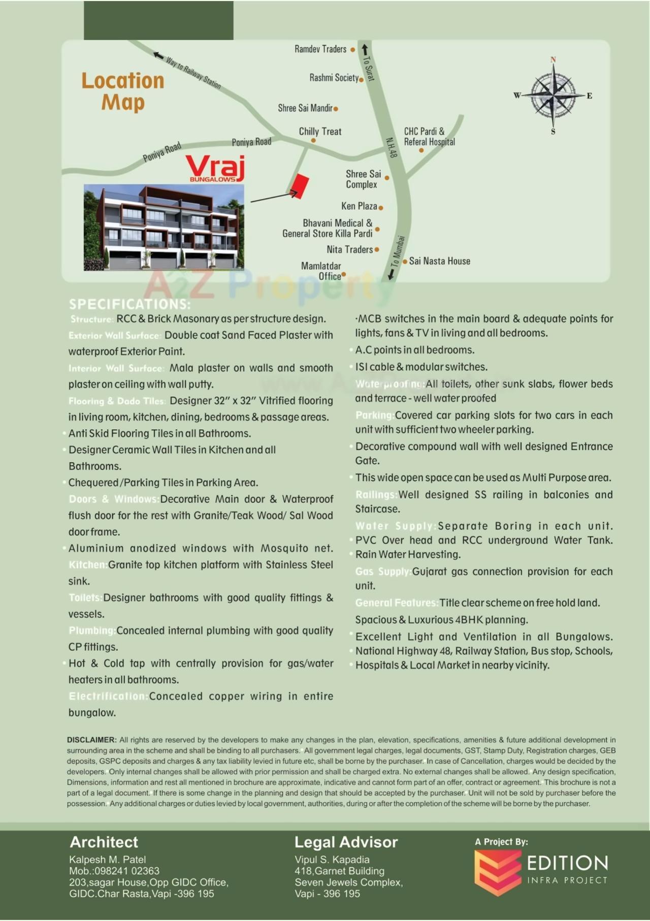  of real estate project Vraj Bunglows located at Pardi, Valsad, Gujarat