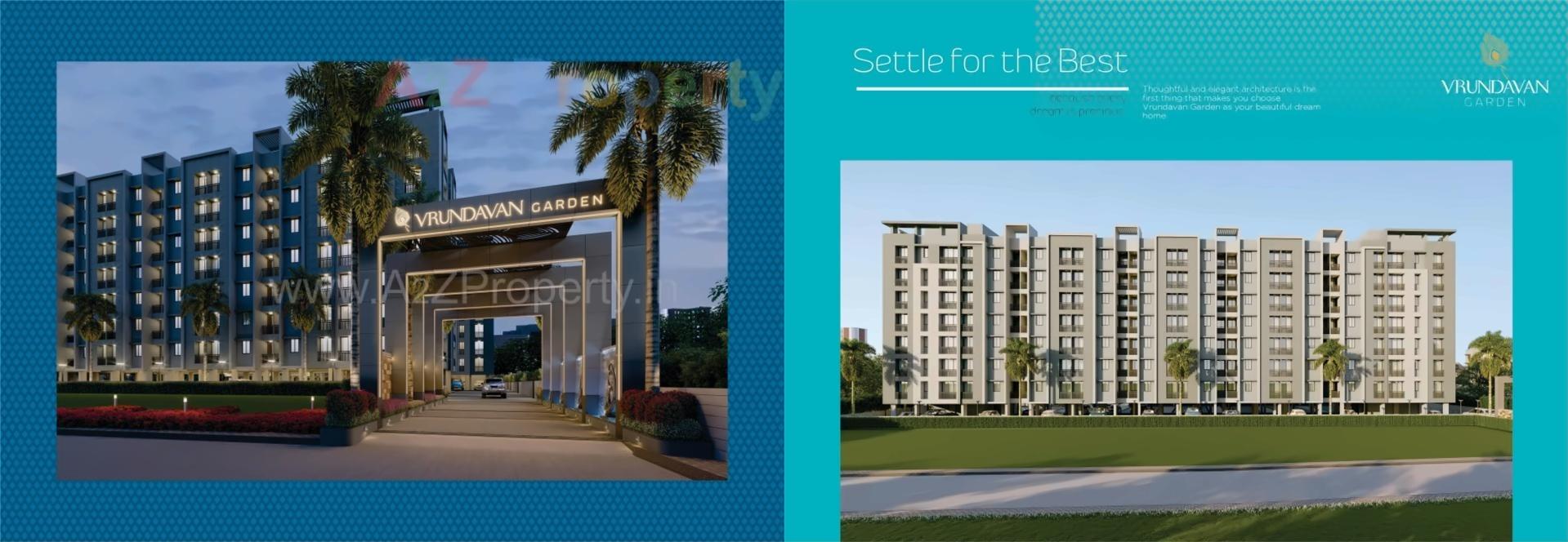 3D Elevation of real estate project Vrundavan Garden located at Pardi, Valsad, Gujarat