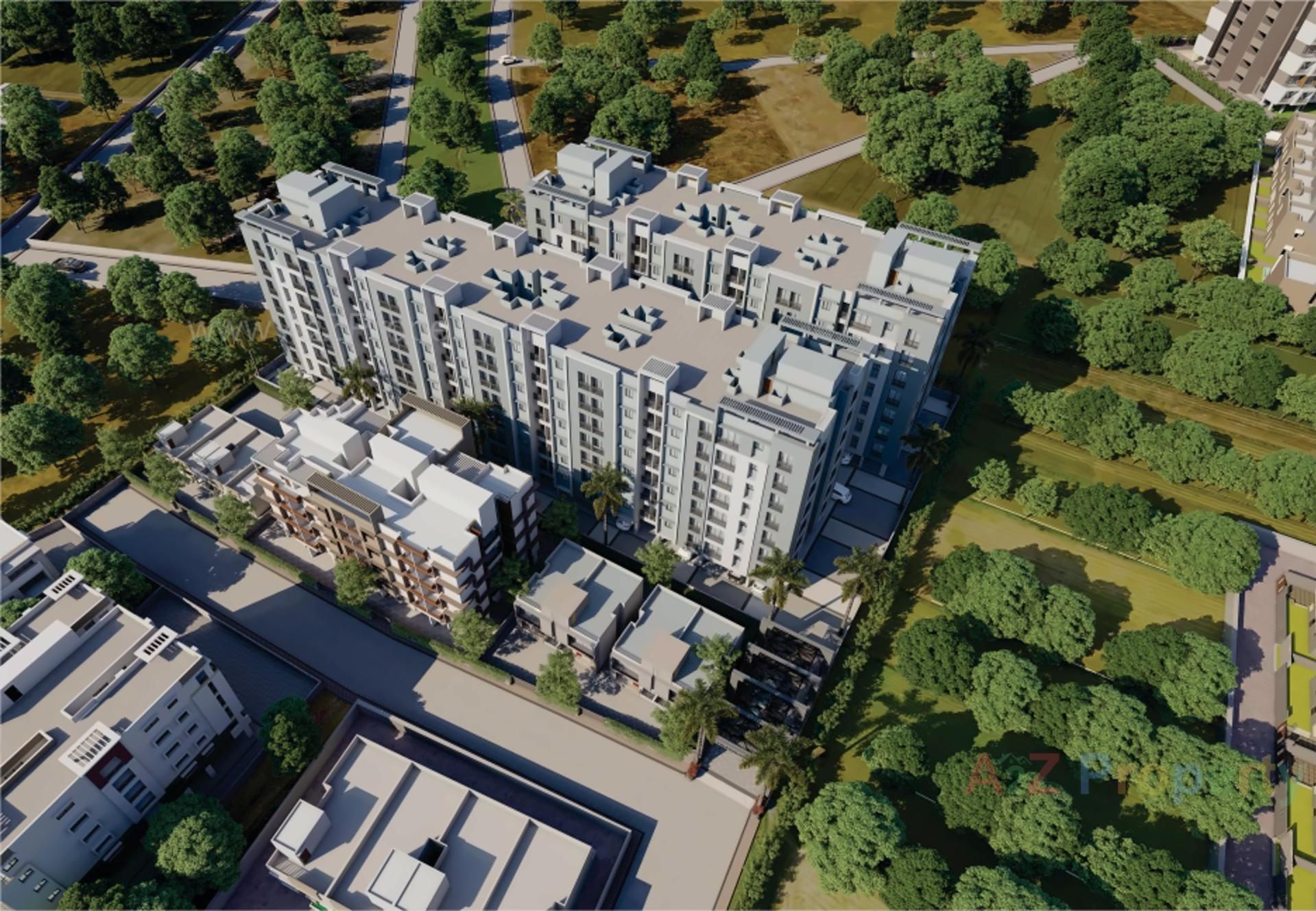 3D Elevation of real estate project Vrundavan Garden located at Pardi, Valsad, Gujarat