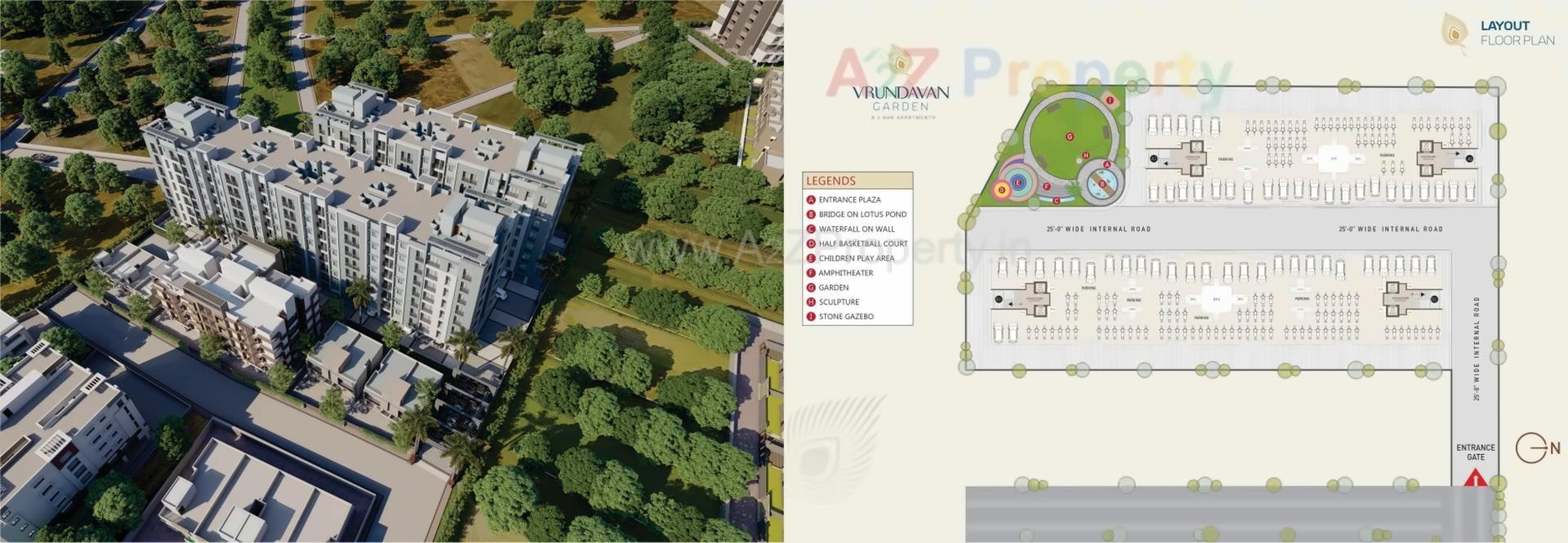 Layout of real estate project Vrundavan Garden located at Pardi, Valsad, Gujarat