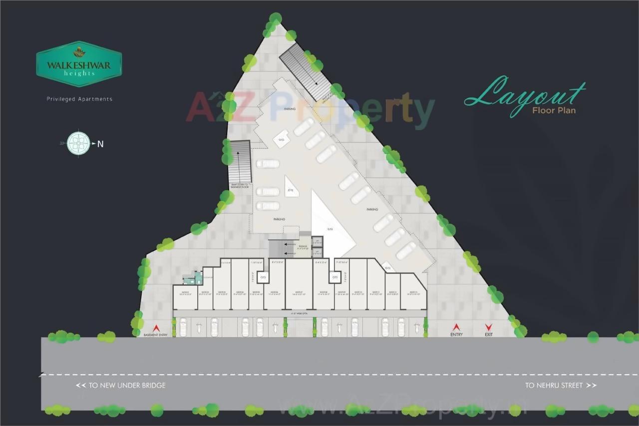 Layout of real estate project Walkeshwar Heights located at Vaapi, Valsad, Gujarat
