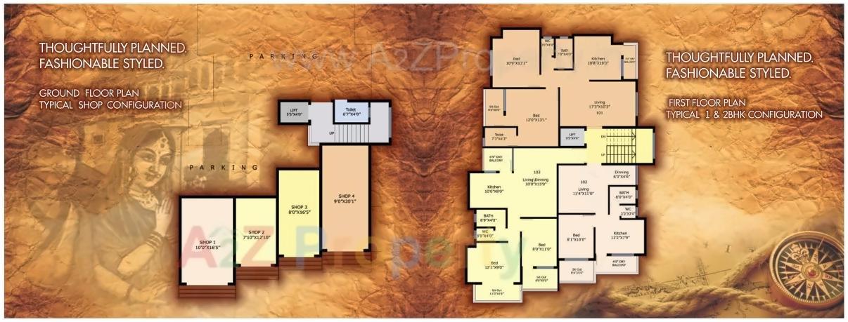 Layout of real estate project Siya Ram Residency located at Ahmadnagar-m-corp, Ahmednagar, Maharashtra