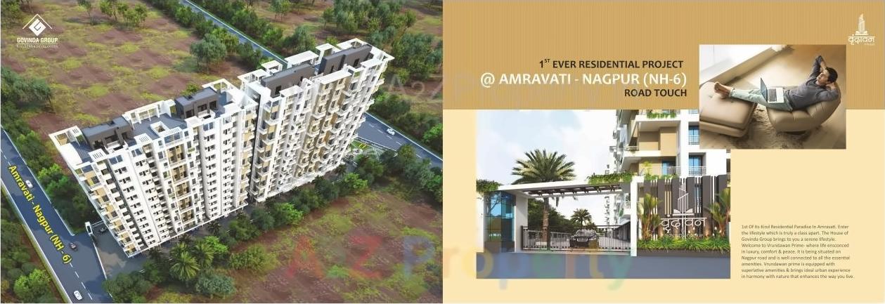 3D Elevation of real estate project Vrundawan Prime located at Amravati-m-corp, Amravati, Maharashtra