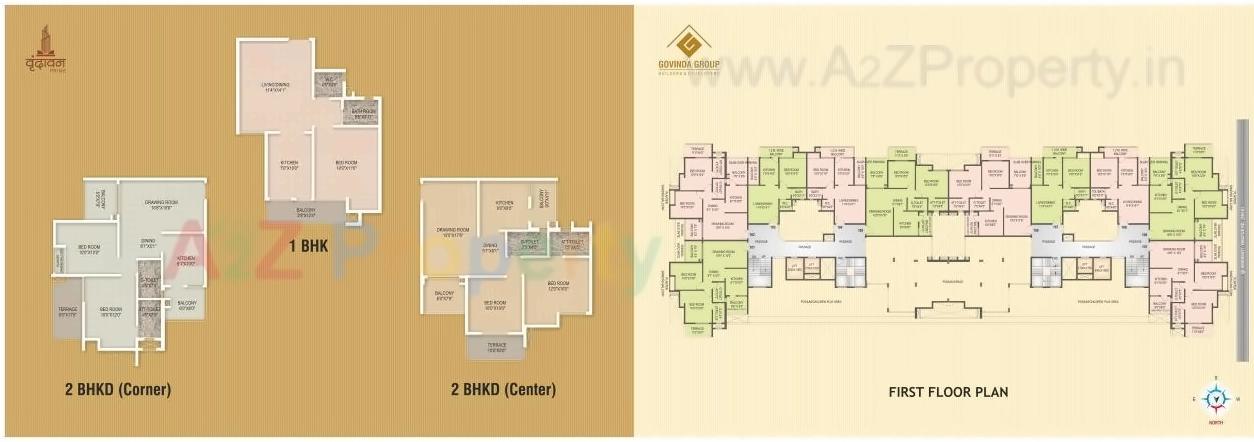 Layout of real estate project Vrundawan Prime located at Amravati-m-corp, Amravati, Maharashtra