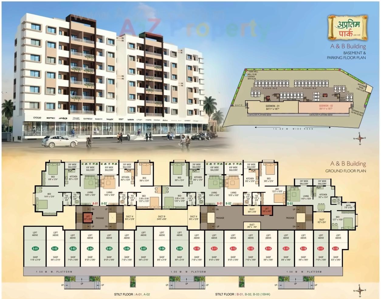 Layout of real estate project Apratim Park Uttam Nagari located at Aurangabad-m-corp, Aurangabad, Maharashtra