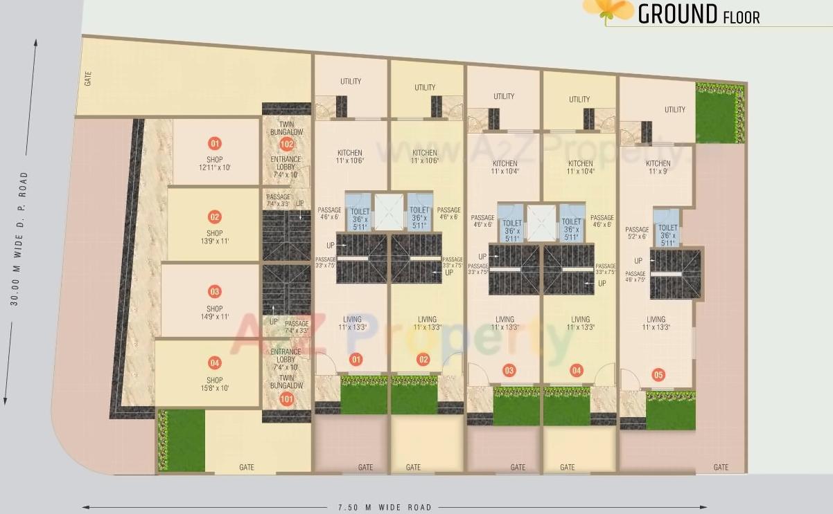 Layout of real estate project Arch Kusum located at Aurangabad-m-corp, Aurangabad, Maharashtra