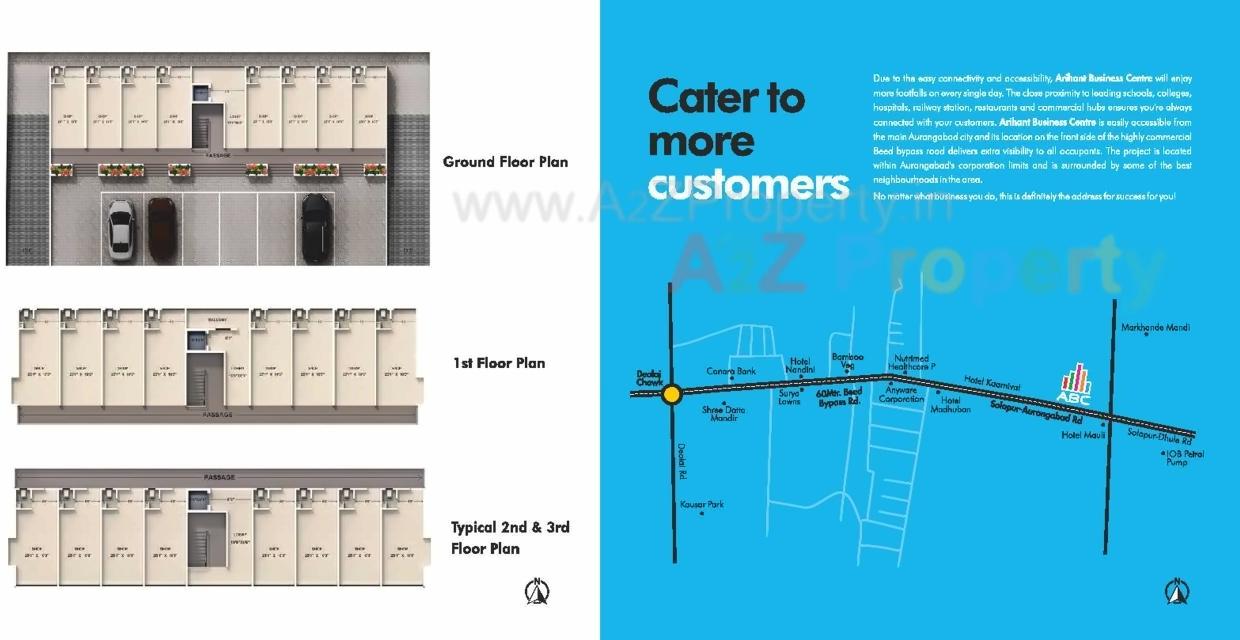 Layout of real estate project Arihant Business Center located at Satara-ct, Aurangabad, Maharashtra