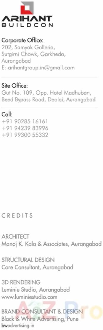  of real estate project Arihant Business Center located at Satara-ct, Aurangabad, Maharashtra
