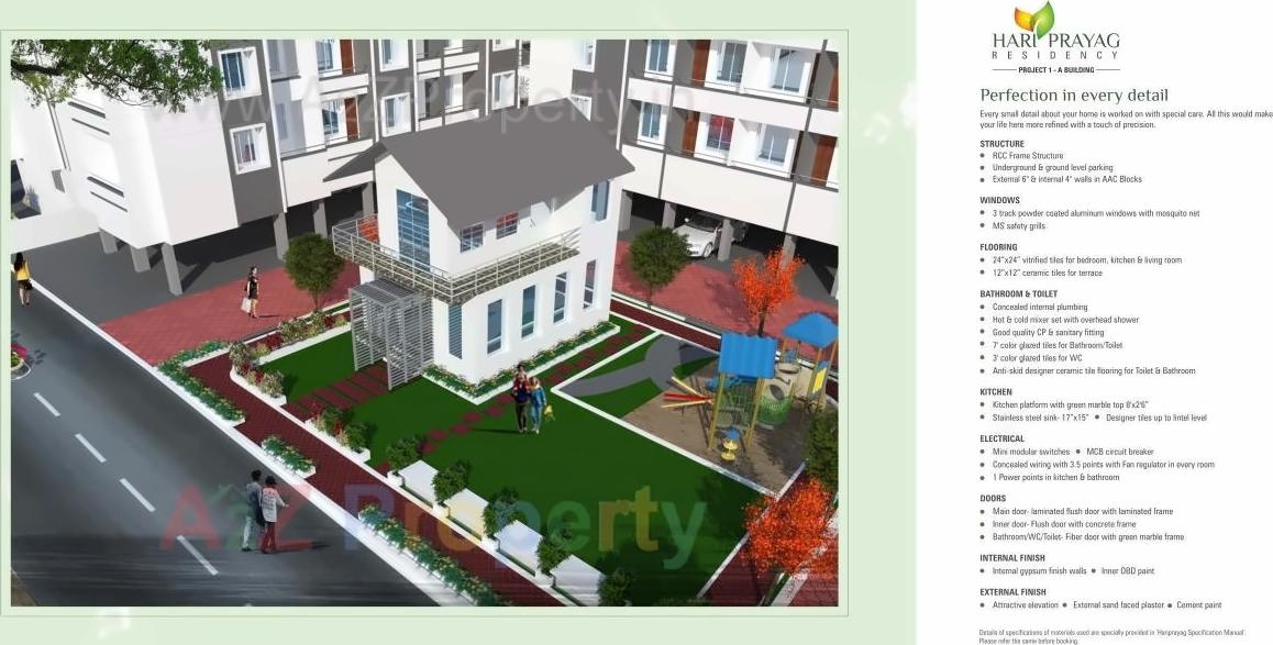 3D Elevation of real estate project Hari Prayag Residency Project located at Satara-ct, Aurangabad, Maharashtra