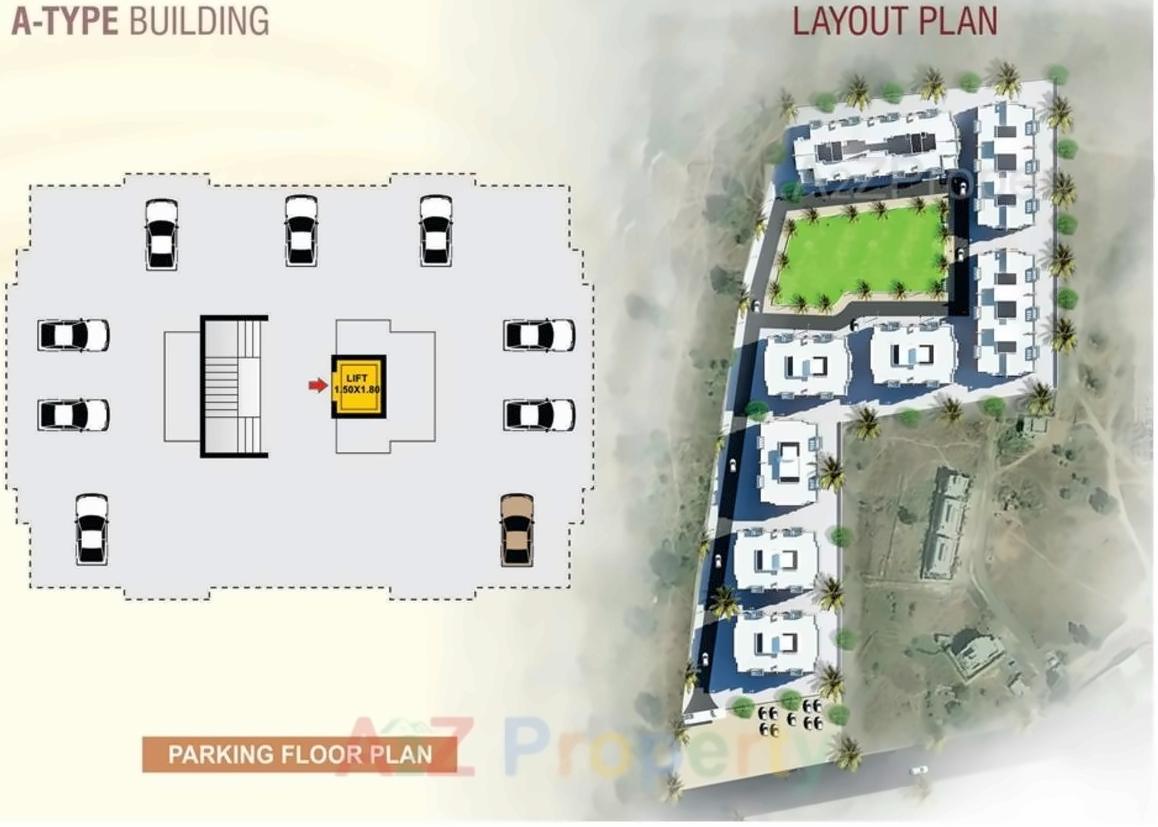 Layout of real estate project Kalyani City located at Aurangabad-m-corp, Aurangabad, Maharashtra